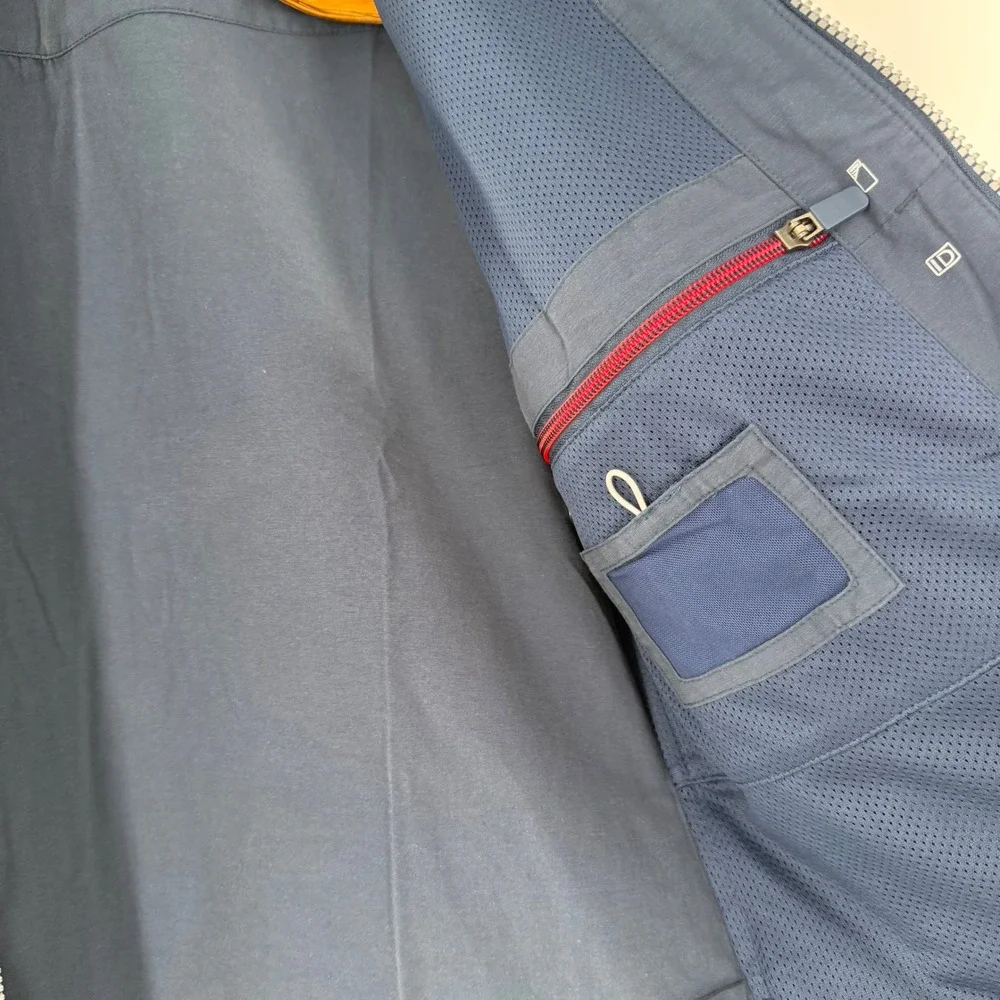 SCOTTeVEST The 101 Vest Mens Large Navy Blue 9 Pocket Travel Utility Tech Vest